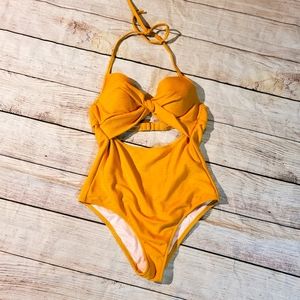 1 piece swimsuit yellow 36b